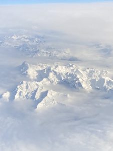 Aerial view of mountains at Sauze d'Oulx