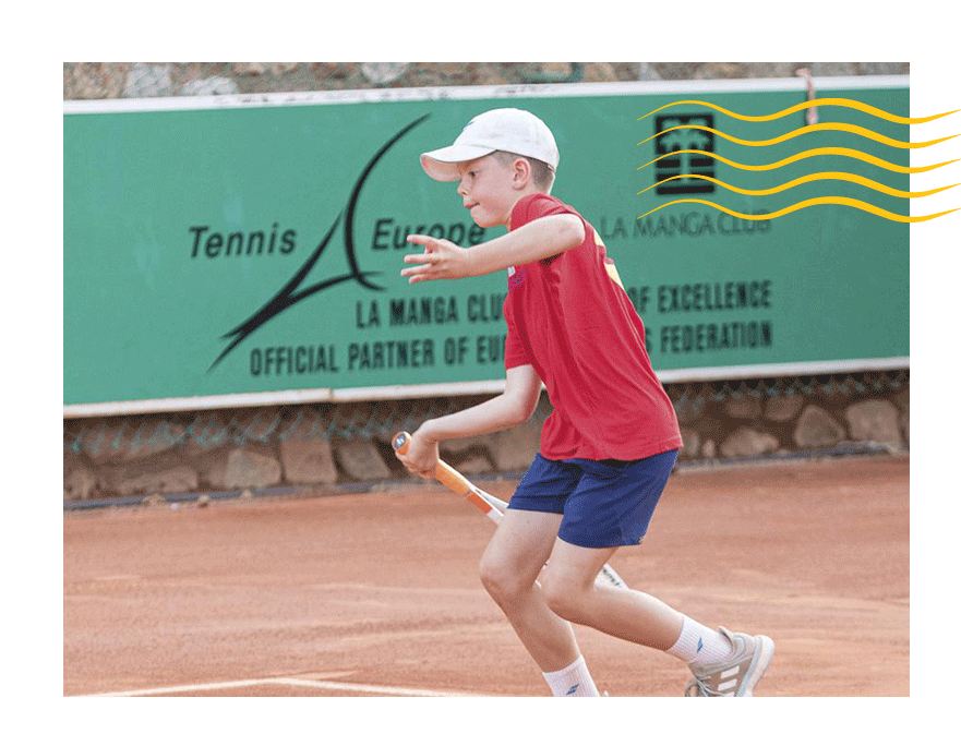 Postcard photo – children's tennis lessons