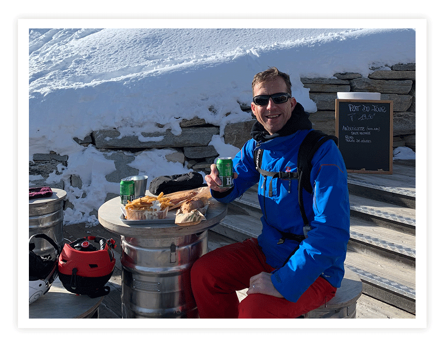 Paul eating locally